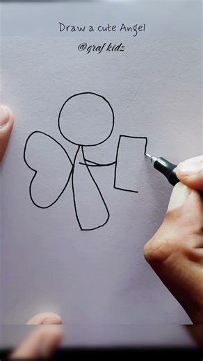 Draw a cute angel #shorts