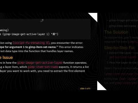 Solving the Script-Fu Problem: How to Rename the Selected Layer in GIMP