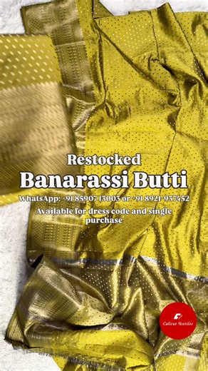Calicut Textiles on Instagram: "Calicut Textiles, Mofussil Bus Stand Building, Round Block, Second Floor, Kozhikode (Calicut) 📞 WhatsApp: +91 85907 13003 ✨ Banarassi Butti Saree – ₹690 Now available. Classic Banarassi butti design with rich traditional feel at a budget-friendly price. Perfect for daily festive wear, functions, and gifting. Lightweight, elegant, and fast selling — value for money guaranteed. 📌 Limited stock | Easy drape | Popular choice #BanarassiButti #BanarasiSaree #BudgetSar