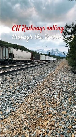 Canadian Pacific Railway Rolling Through the Rockies. #canadianrockies #cnrailway #alberta