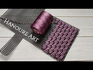 NEW STITCH ON PLASTIC CANVAS GRID TO MAKE AN ELEGANT AND LUXURIOUS BAG