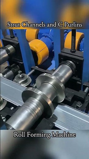 Strut Channels and C Purlins Roll Forming Machine #machine #rollformingmachine #metalforming