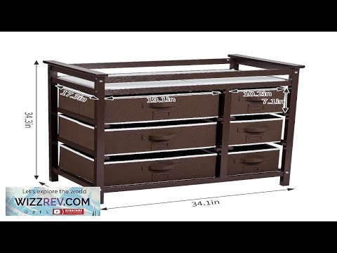Garvee Baby Changing Table Baby Changing Station Dresser with 6 Storage Drawers