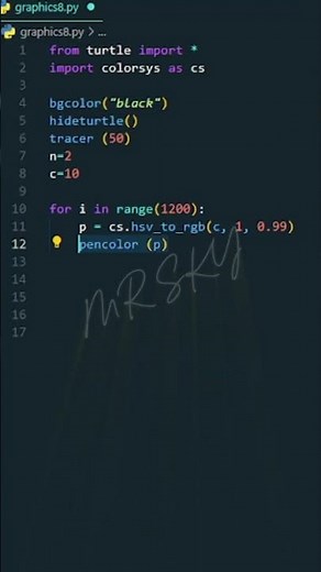 Python Turtle Art: Amazing Coding Visuals #shorts