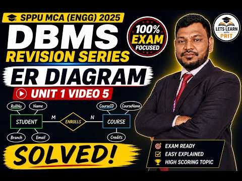 DBMS REVISION SERIES | SPPU MCA ENGG 2025 | U1L5 ER Diagram Solved 🔥 | Exam Ready Questions