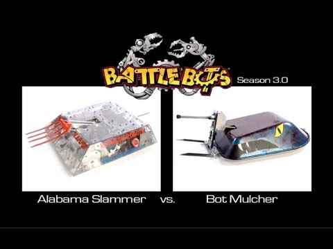 Battlebots Comedy Central Season 3 - Bot Mulcher Vs. Alabama Slammer