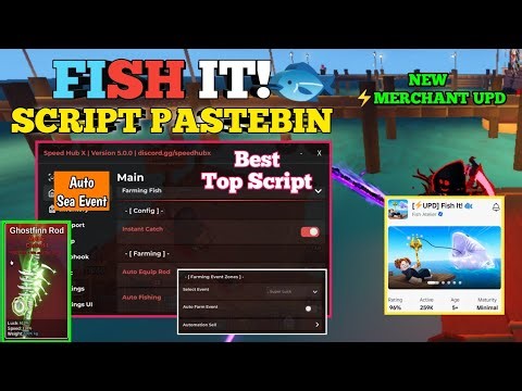 NEW Roblox Fish It Script 🎣 | Auto Fishing V2 + Ghostfinn Rod Quest | Speed Hub (⚡ Merchant Upd)