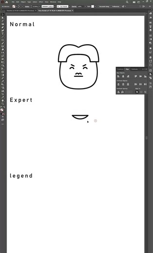 Face Avatar Draw Normal to Legend 🔥🎨 #speeddrawing #timelapse #illustratortutorial