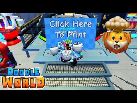 PRINTING DOODLES??!! + ROUTE 12!! (Roblox Doodle World)