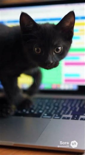 ウチの猫が出演するパソコンのCM作ってみた(AI)