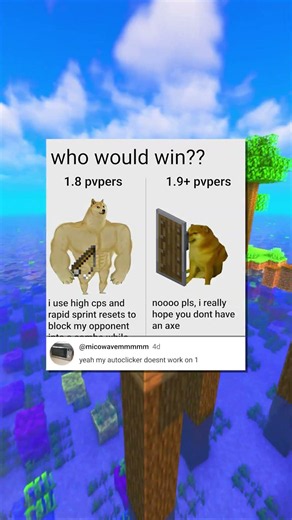 POV: Minecraft 1.8 vs 1.9 PvP 😭😭