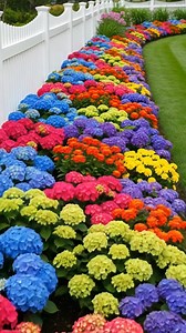 175 reactions · 29 shares | This vibrant patchwork of blooms features a mix of Hydrangeas (Hydrangea macrophylla) and Marigolds (Tagetes spp.)  #flowerslovers #garden #gardening #flowers | Ammy Lia | Facebook