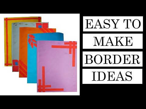 SIMPLE AND EASY SCRAPBOOK DESIGNS | BORDER IDEAS | Crafts and DIYs