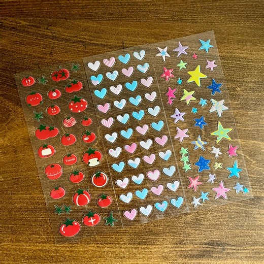 3D Sticker Sheet Star Tomato Heart Emoji - Etsy
