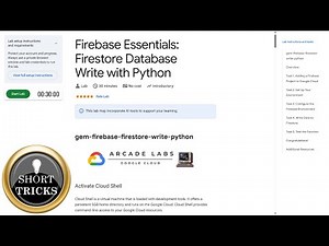 Firebase Essentials: Firestore Database Write with Python | #arcade | #qwiklabs | #solution