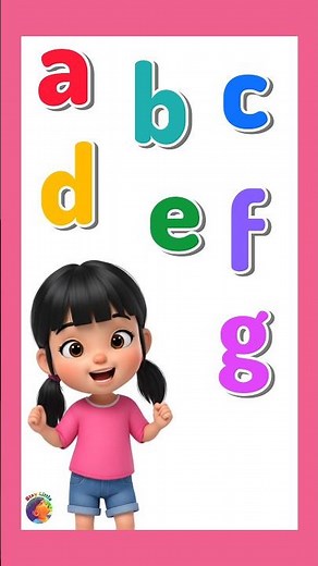 a b c d e f g The fun alphabet song for toddlers #rhymes #abcd #alphabet