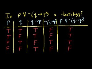 Truth Tables and Logic Tautology Valid Argument - Part 2