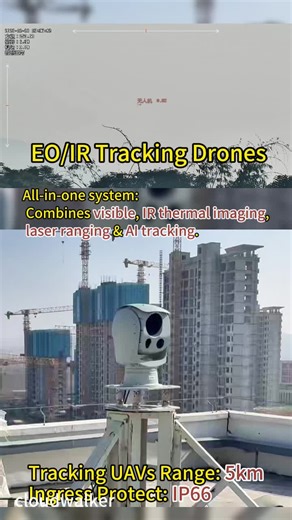 Opto-electronic detection & tracking system Detect and track UAV within 5km High precision, stable tracking, all-weather monitoring Ideal for security, perimeter defense and key area protection #EO #drone#tracking #fpv#detector