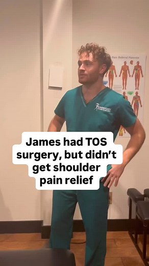 James was trying out for minor league baseball. He throws a 95 mph fastball as a leftie, which is crazy to think about. He had a constant left shoulder pain. Because James had been our clinical assistant for 4 months at the time of this video, he knows that anytime a shoulder pain is constant, it’s likely coming from the NECK. A shoulder would have to be severely and horribly degenerated to have constant symptoms that are there even when normal standing. It just so happens that James already had