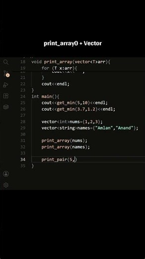 C++ Templates + STL in 29 Seconds ⚡ #cpp #coding