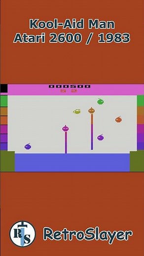 Kool-Aid Man Gameplay Atari 2600 #retrogaming #atari2600 #kool-aidman