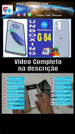 Motorola G84 – Unboxing |Ficha Técnica | Atualizado 2025