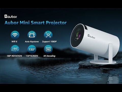 aubor Mini Projector with Android TV 11.0