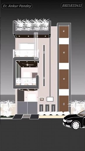 Modern Triplex House Design #20x50 #duplex #triplexhouse #modernliving #modernhouse #houseplans