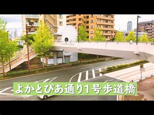 福岡の地行浜にある歩道橋【よかとぴあ通り1号歩道橋】