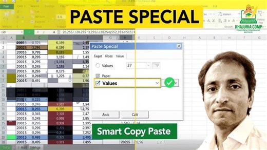 Paste Special in MS-Excel | Pawan Khajuriaa