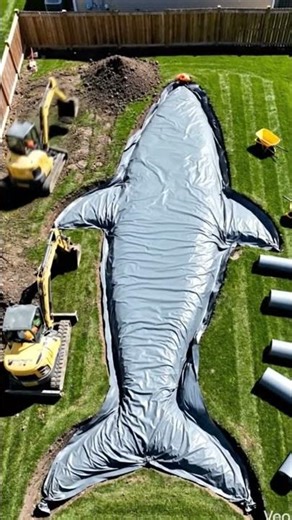 The Most Dangerous Looking Pool Ever – Carving a Giant Great White Shark Pool! 🦈