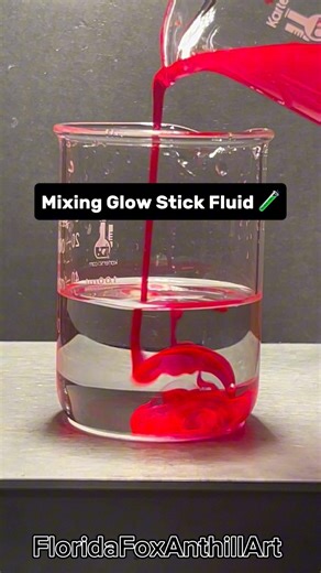 Mixing Glow Stick Fluid 🧪 #Satisfying #Science #ASMR #GlowStickFluid