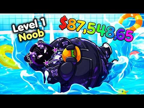 Starting Over as NOOB with OP SECRET in Get Fat To Splash! (Roblox)