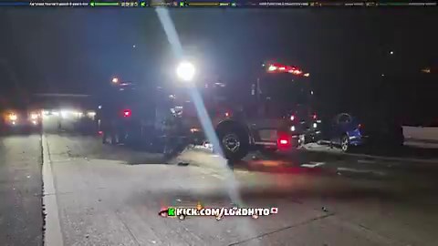 wild moment live streamer Lordhito films a car crash into a firetruck 🚨