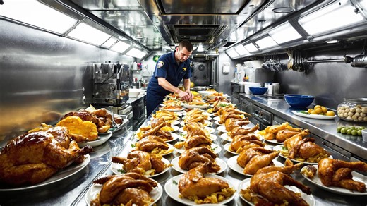 How submariners feed 150 sailors from a kitchen smaller than a closet