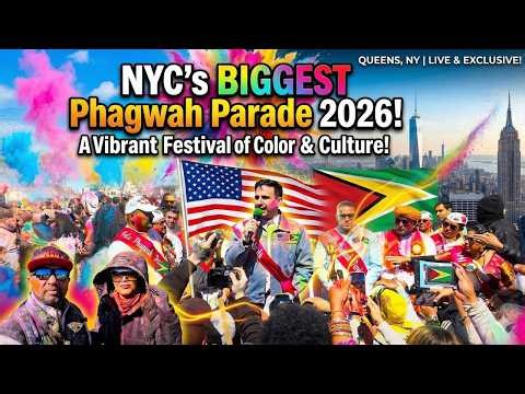 🇬🇾NYC’s BIGGEST Holi/Phagwah Parade 2026! A Vibrant Festival of Color & Culture 🇬🇾