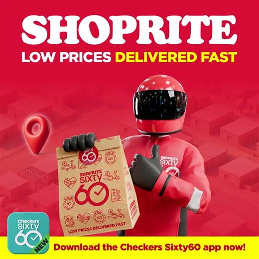 Shoprite Sixty60 is now available in your area! Download the Checkers Sixty60 app to get Shoprite’s low prices delivered fast 🛵 | Shoprite South Africa