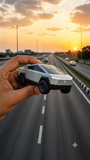 I Built a Mini Tesla Cybertruck from Cardboard 🤯 | DIY Mini Truck #Shorts