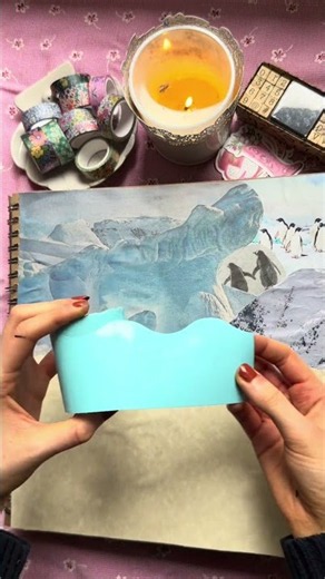 Turning myself into CLUB PENGUIN 🐧🤍 # #scrapbookwithme #art #scrapbooking #clubpenguin #journal