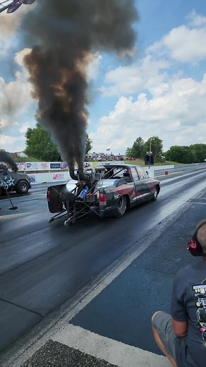 Pro Mod Diesel Drag Truck Spooling Up at Kuhnle Motorsports Park