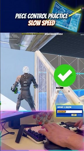 PIECE CONTROL PRACTICE MAP FOR BEGINNERS✅ Slow speed⚡️ #fortnitepractice #fortnitemap #piececontrol