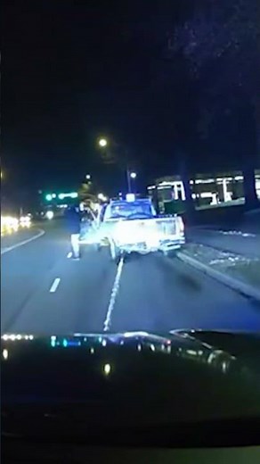 Kansas police fire ‘grappler’ device to yank stolen truck to a halt #shorts