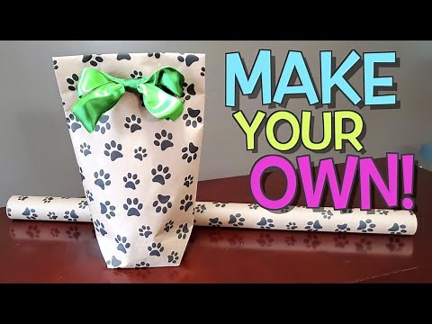 Make your own gift bag from wrapping paper