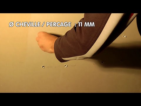 comment fixer une TV sur un mur en placo BA 13 - cheville à expansion Molly