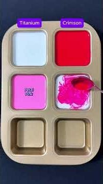 Titanium + Crimson #colormixing #satisfying