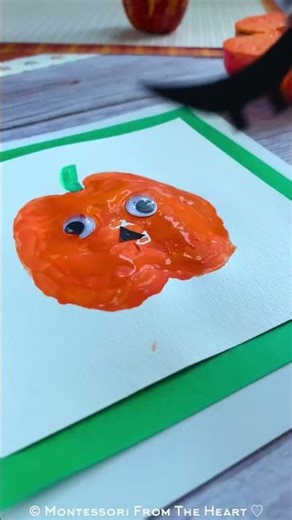 🍎 🎃 Apple Jack O’Lantern FREE Face Template | Halloween Craft