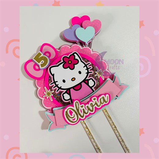 HELLO KITTY CAKETOPPER - Etsy