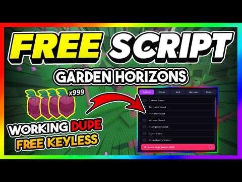 Garden Horizons Script GUI *NO KEY* - DUPE, AUTOFARM, AUTO SELL + More!