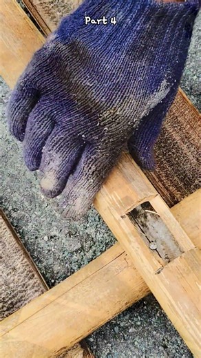 How to Make a Bamboo Gate Rotate 180° 🌱#bamboogate #bamboofence #homegarden #satisfying #lowbudget