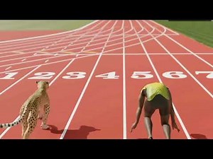 Usain Bolt versus cheetah 100 m running 🐆 race || Achyut Gamer